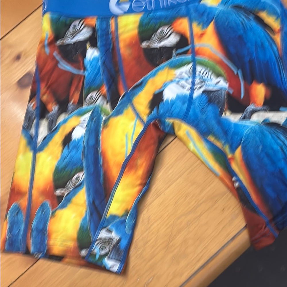 Colorful Parrot Print Shorts
